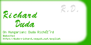 richard duda business card